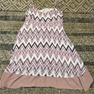 Mystree Kids Dress with Pink and White Chevron Pattern